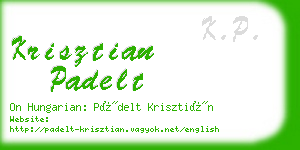 krisztian padelt business card